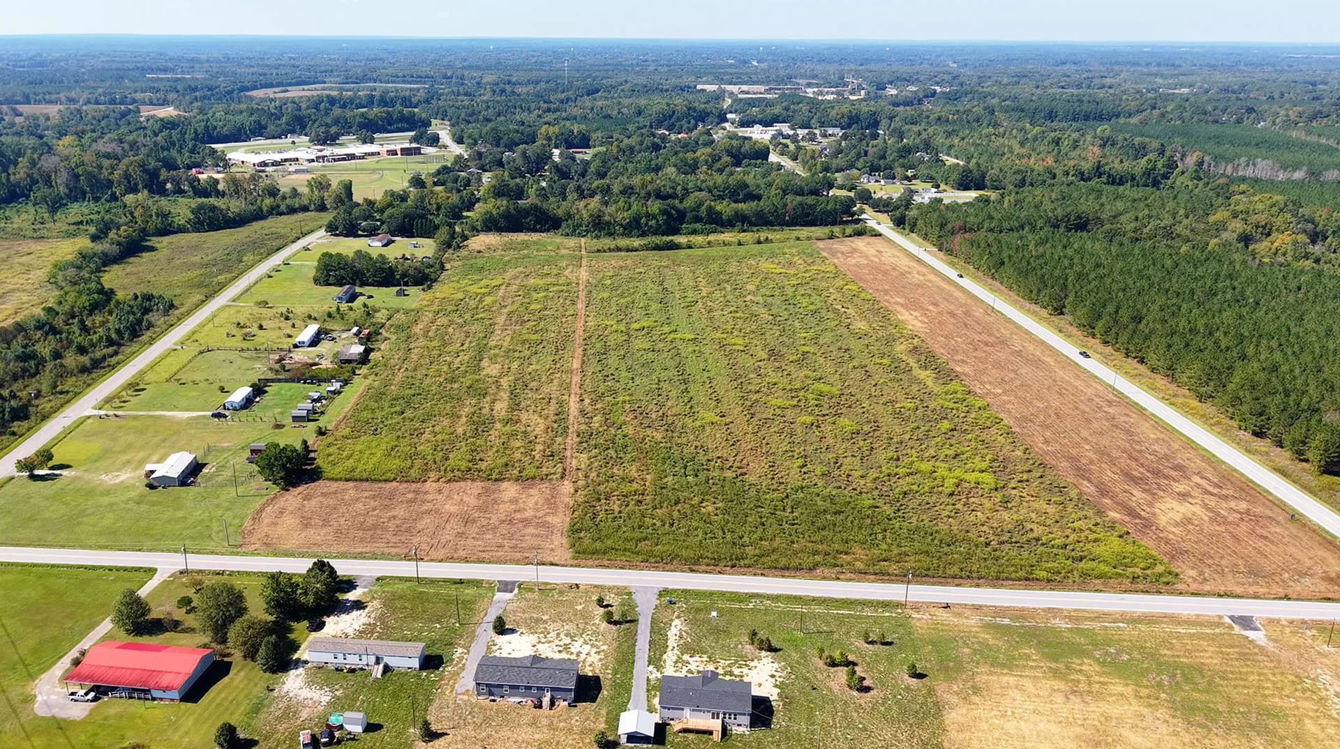 10 acres of vacant land for sale in Wallace, South Carolina - aerial view of land parcel