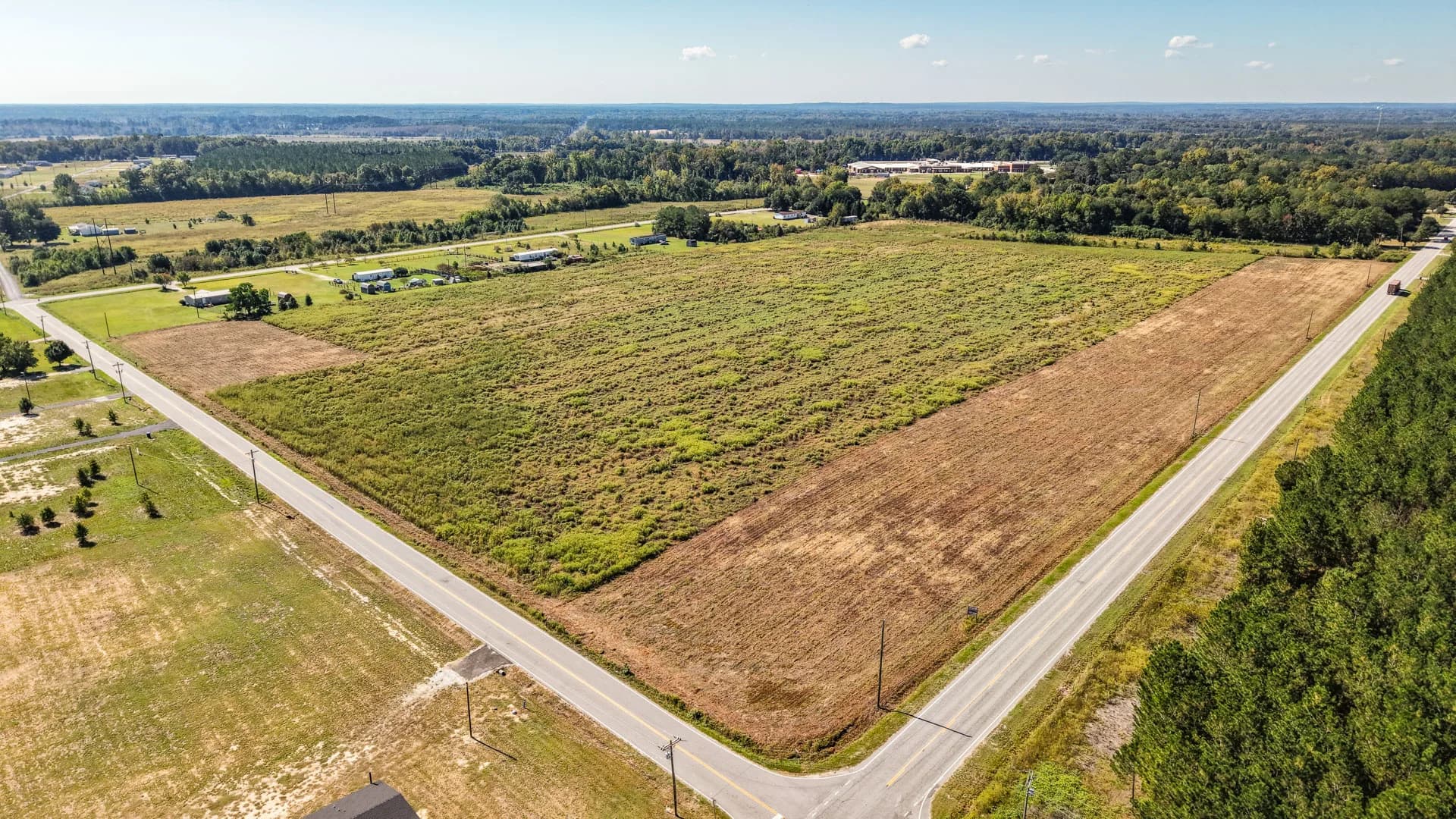 5 acres of vacant land for sale in Wallace, South Carolina - aerial view of land parcel