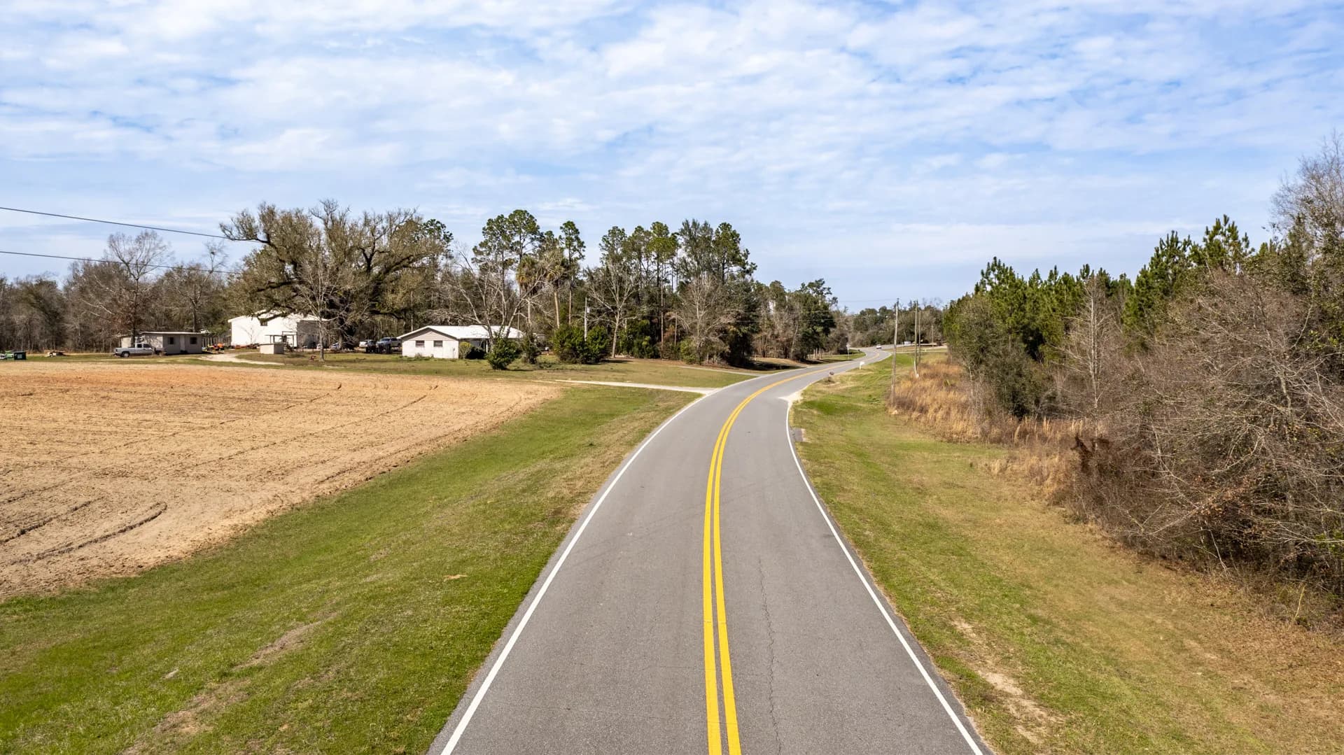 4.5 acres of vacant land for sale in Sneads, Florida - aerial view of land parcel